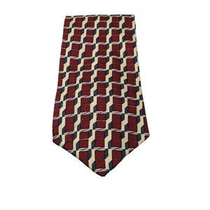 Boulder Trading Group Men’s Neck Tie 100% Silk Abstract Geometric Multicolor USA